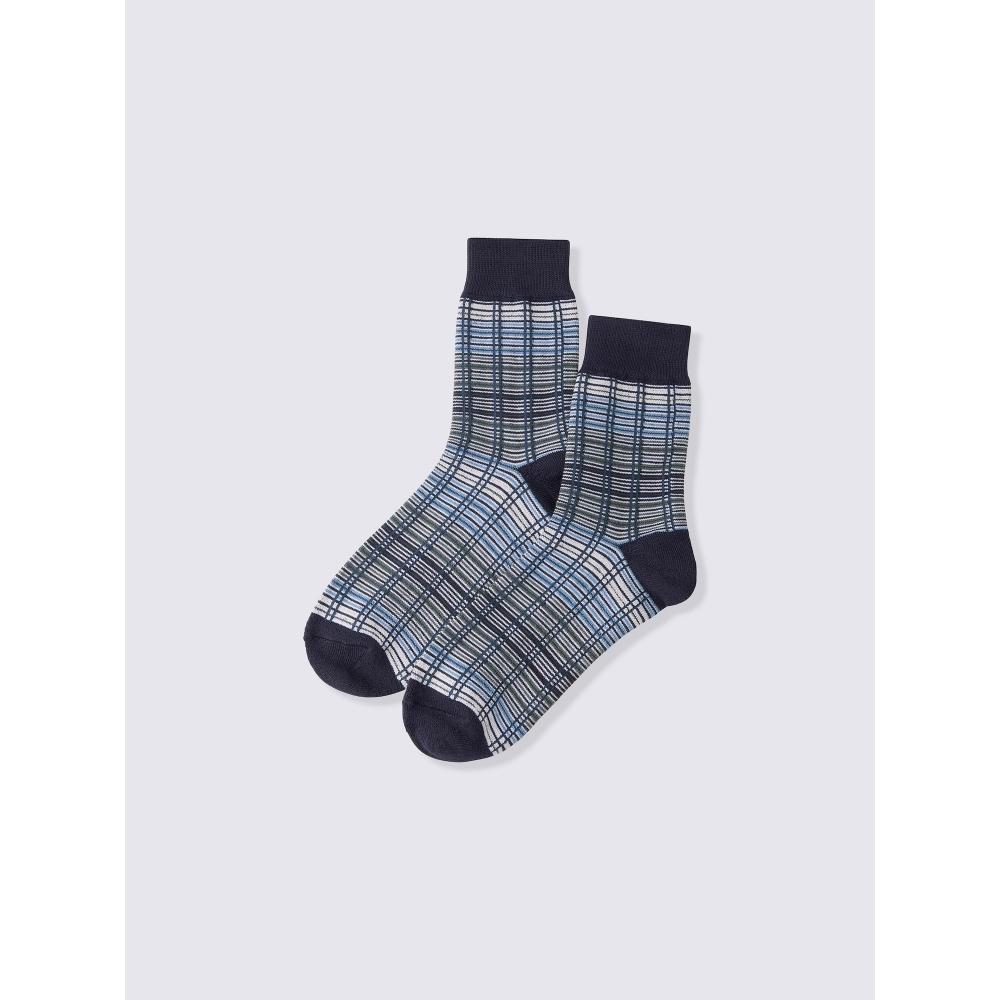 GU by Uniqlo Warm High Ankle Socks Check