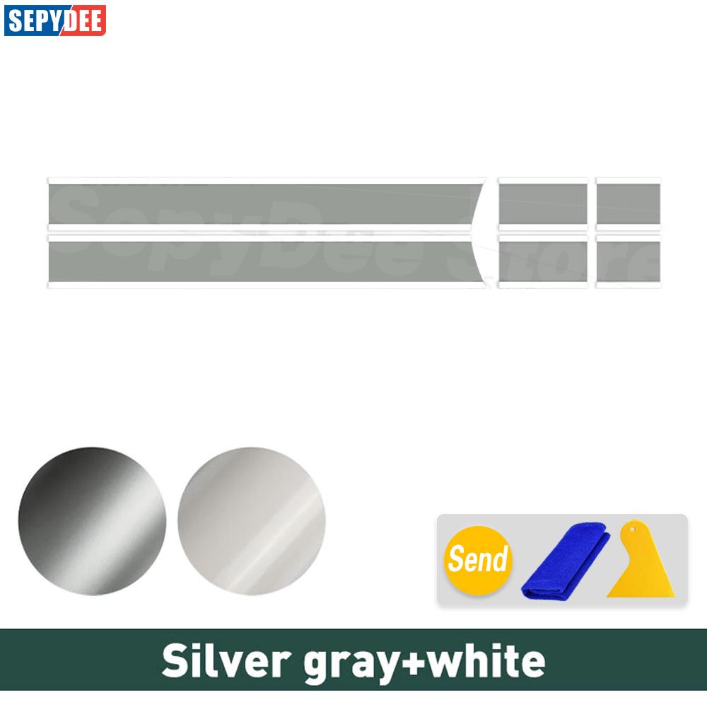 

Полосы на капот автомобиля Наклейка на заднюю крышку багажника Для MINI Cooper F56 R56 F55 F57 R57 R58 JCW белый/серый