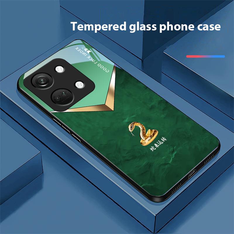 Schlangen Kommen Zu Für OnePlus Nord 3 5 6T 7 Pro 8 12 10T Reno8 Lite 5G 10R Nord N30 Hartschale Gehärtetes Glas Handyhülle Schwarz