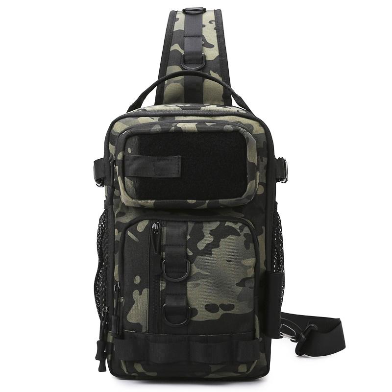 Fishing Lure Chest Bag Multifunctional Tackle Camo Tactical Single Shoulder Crossbody Backpack Equipment Fishing Gear Pole Bags