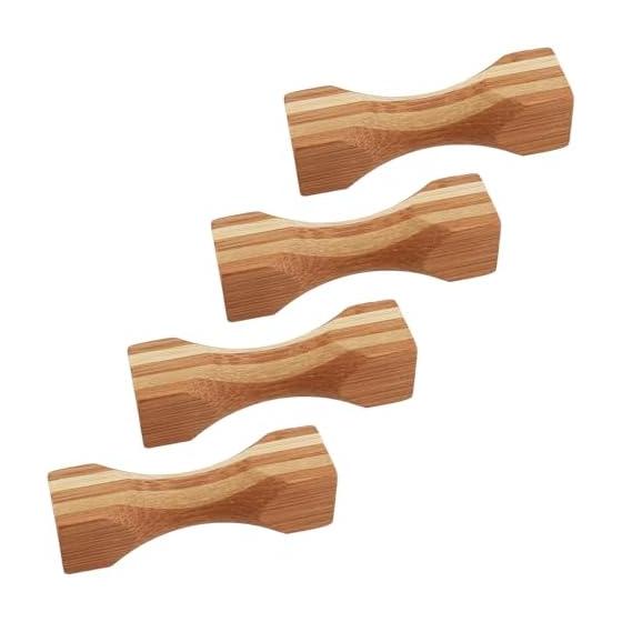 Morikuru Japanese Style Bamboo Chopstick Rests (Tsuzumi Design, 6cm) - Set of 4
