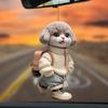 2Pcs Automobile Pendant Vibrant Decor Acrylics Craftsmanship Multipurpose Dog Backpack Charm Car Ornament