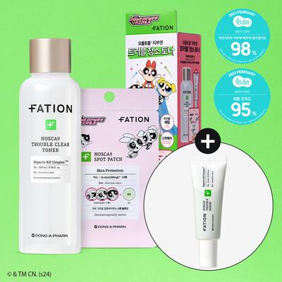Nosca9 Trouble Clear Toner Special Set (+Spot Patch 12ea) (The Power Puff Girls Edition)