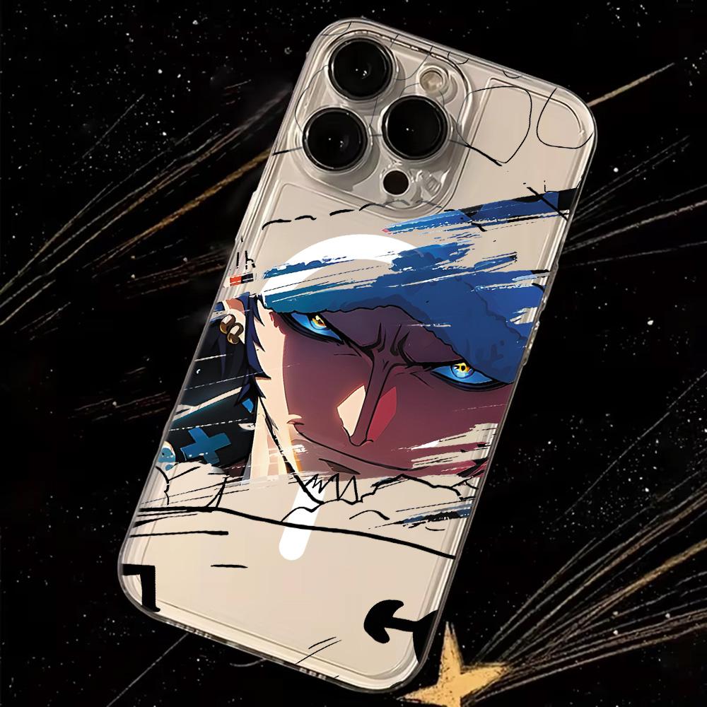 Anime Ones Pieces Luffys Magnetic Phone Case for Samsung Galaxy S25 S24 S23 S22 S21 S20 FE Edge Plus Ultra 5G Soft Clear TPU