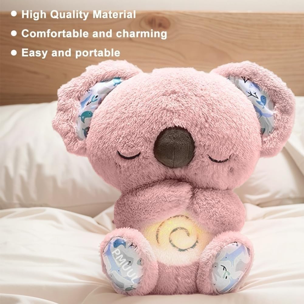 Relief Koala Breathing Stuffed Toy, Anxiety Relief Plush Animal with Musical Lights & Rhythmic Breathing Motion - New Year Gift Plush Figure Toys