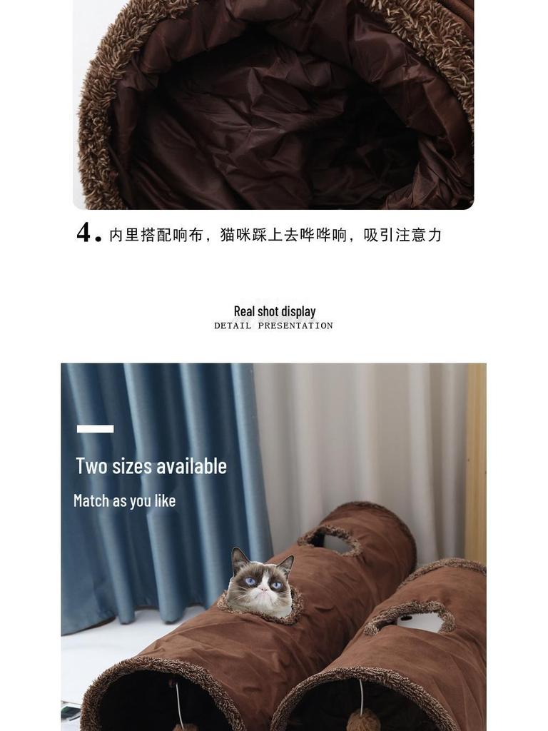 Faltbares Wildleder Katzen Tunnel Spielzeug