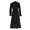 Women's Fashion Loose V-Neck Button High Waist Flowing Long Casual Dresses