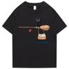 Cute Cats Are Not in Service Comic Print Unisex and Women Cartoon Soft Tshirts Fashion Round Neck Tshirts Retro Loose Tshirts