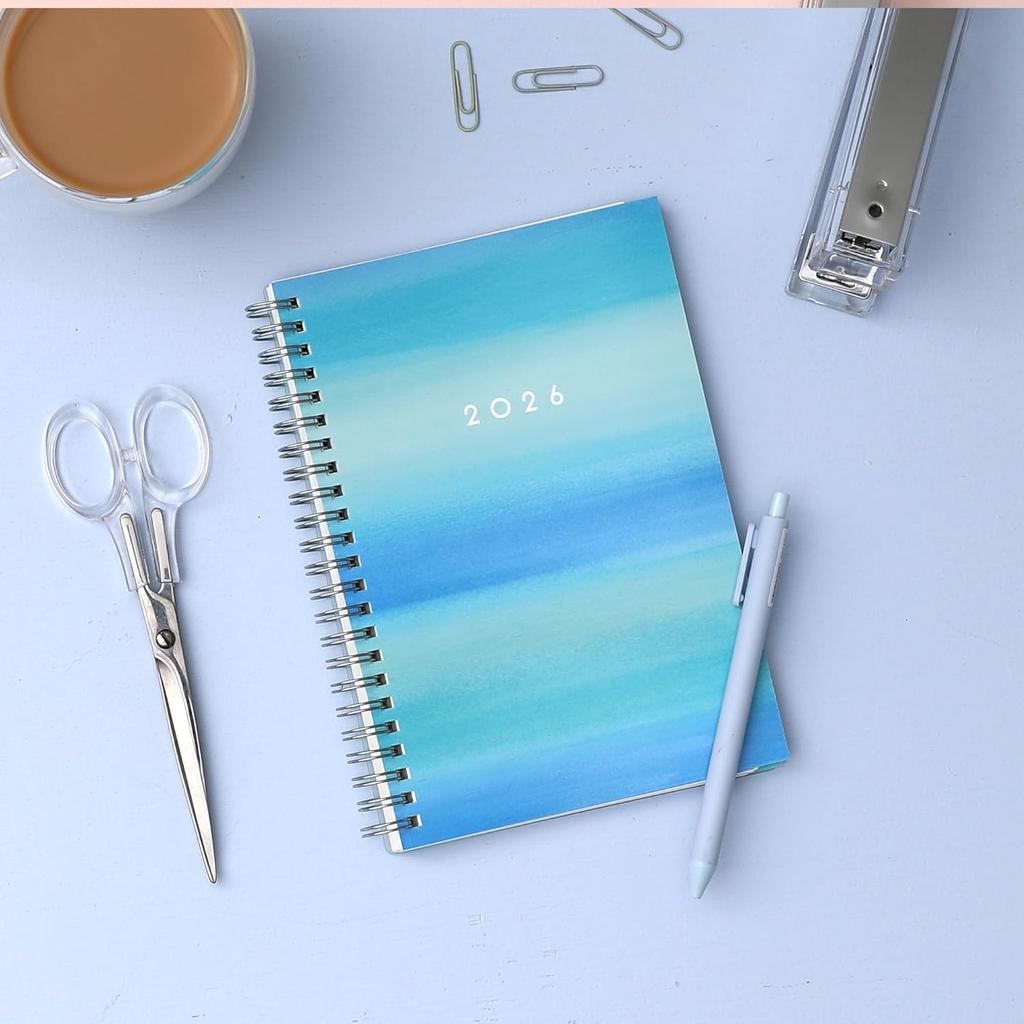 Blue Sky 2026 Weekly and Monthly Planner Calendar, January 2026 - December 2026, 5" x 8", Flexible Frosted Cover, Laminated Tabs, Durable Twin Wire
