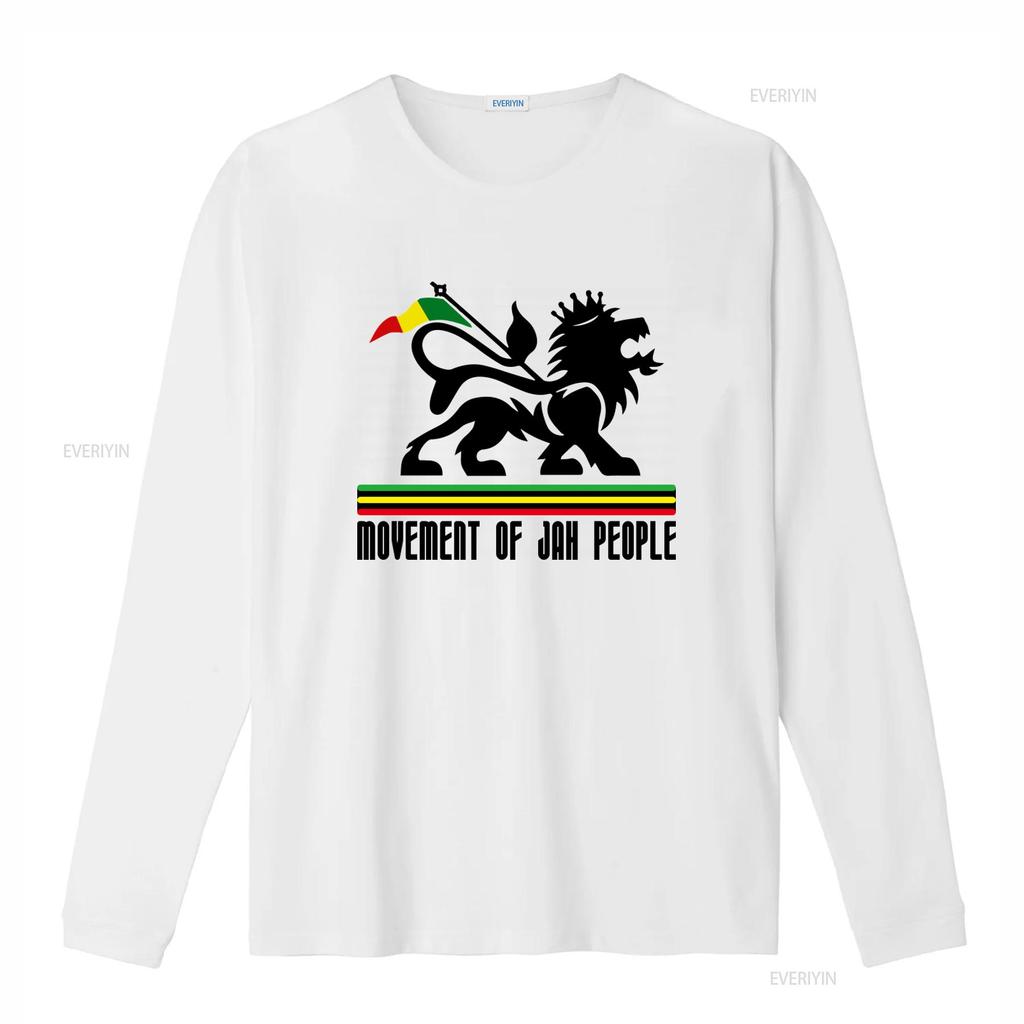 Movement Of Jah People T Shirt Lion Judah Reggae Rasta Dancehall Dub Music Bob Marley Love Retro Design Vintage Washed