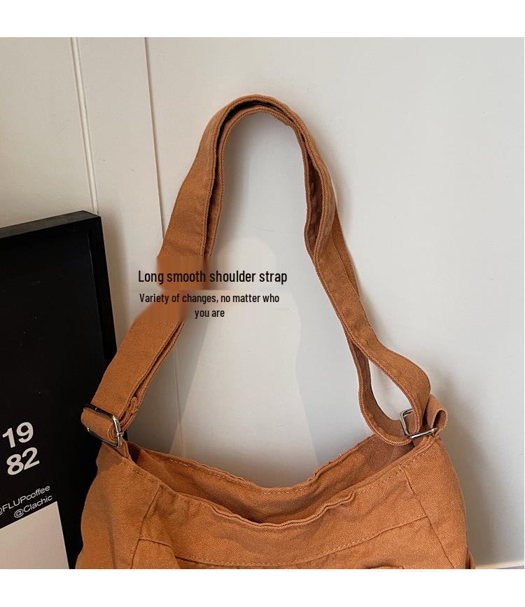 Japanese Retro Canvas Bag: Unisex Large Capacity Crossbody Messenger for Students
