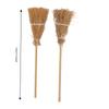 20pcs Wooden Mini Witch Broom White Rope Yellow Halloween Witch Broom 5.5in Mini Witch Brooms Miniature Witch Broom Party Favors