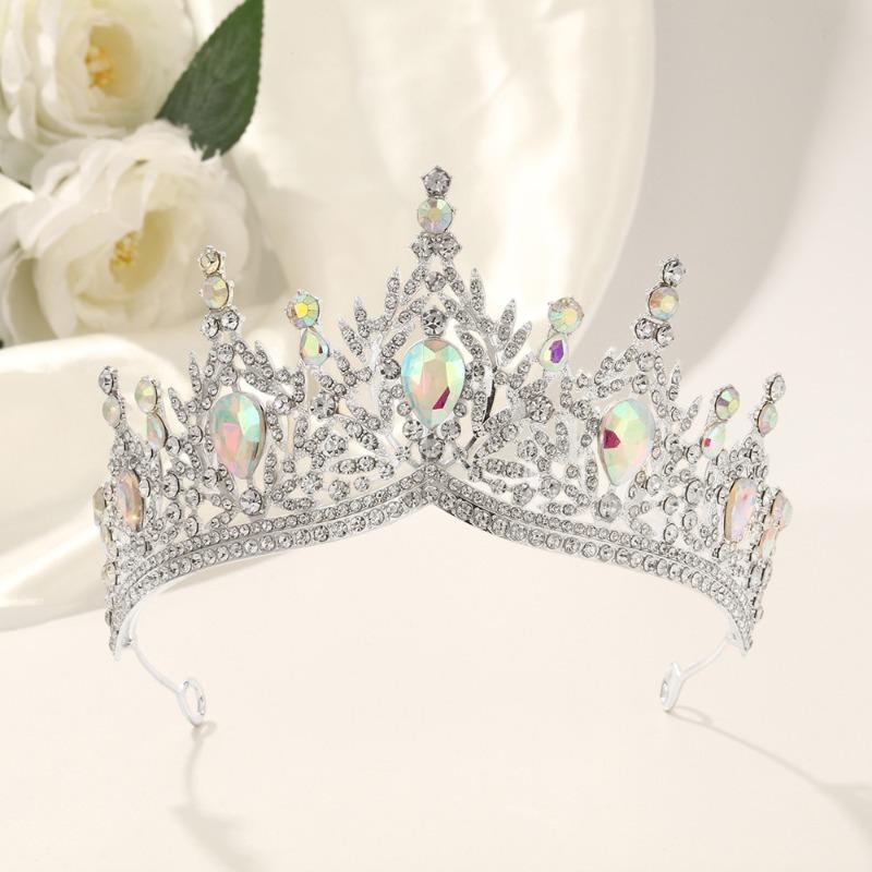 Fashion Diamond Crown Gorgeous Bridal Headwear Party Stage Performance Crown Crown
