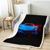 Equipment Trucks Sherpa Blanket Kids Boys Excavators Fleece Throw Blanket for Bed Sofa Couch Children Green Vehicle Plush Blanket Soft Const