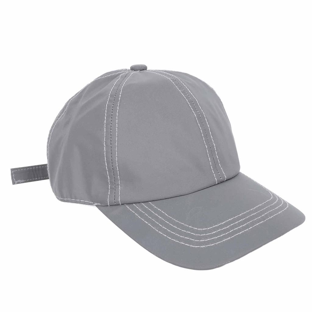 Baseball Silver Gray Night Reflective Cotton Stylish Baseball Hat for Walking Running Daily Wear