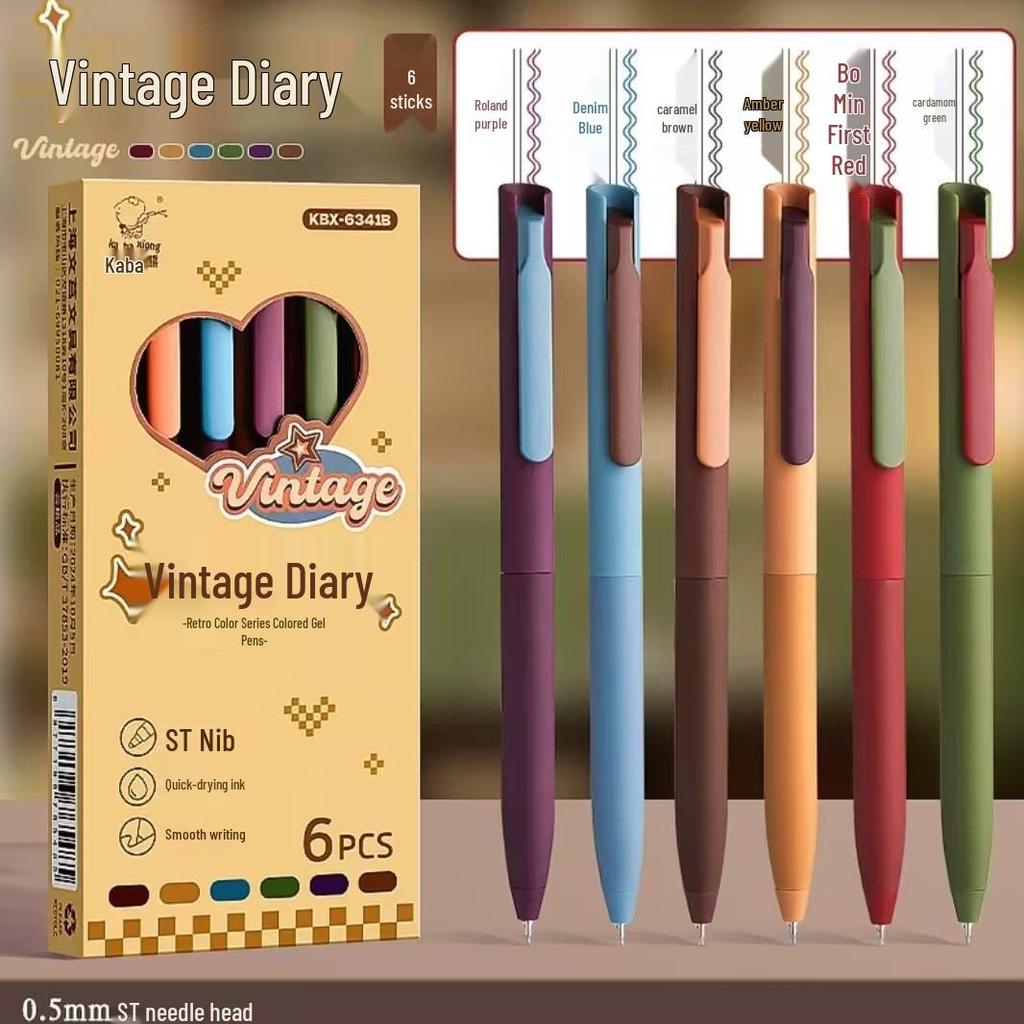 Morandi Series Push-Type Gel Pens - Japanese Style Student Set for Journals