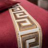 Copricuscino per Divano Universale Rosso Cotone Lino Antiscivolo - Festivo e per Tutte le Stagioni