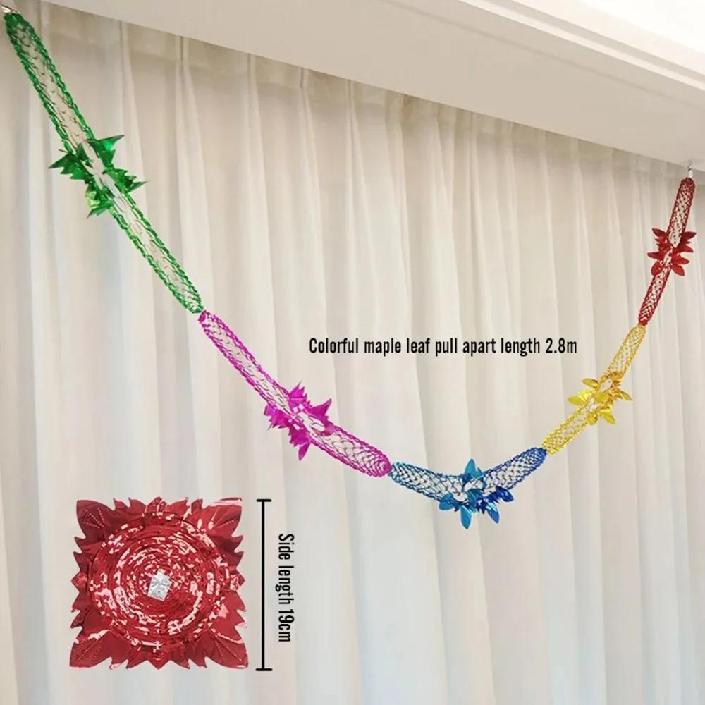 Foil Garland Christmas Garland Home Decoration Ceiling Hanging Decor Christmas Wreath Decorative Garlands Party Supplies