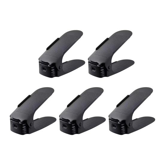 5Pcs Shoe Use Stacker Shoe Slots Adjustable Double-Layer Design Shoe Rack