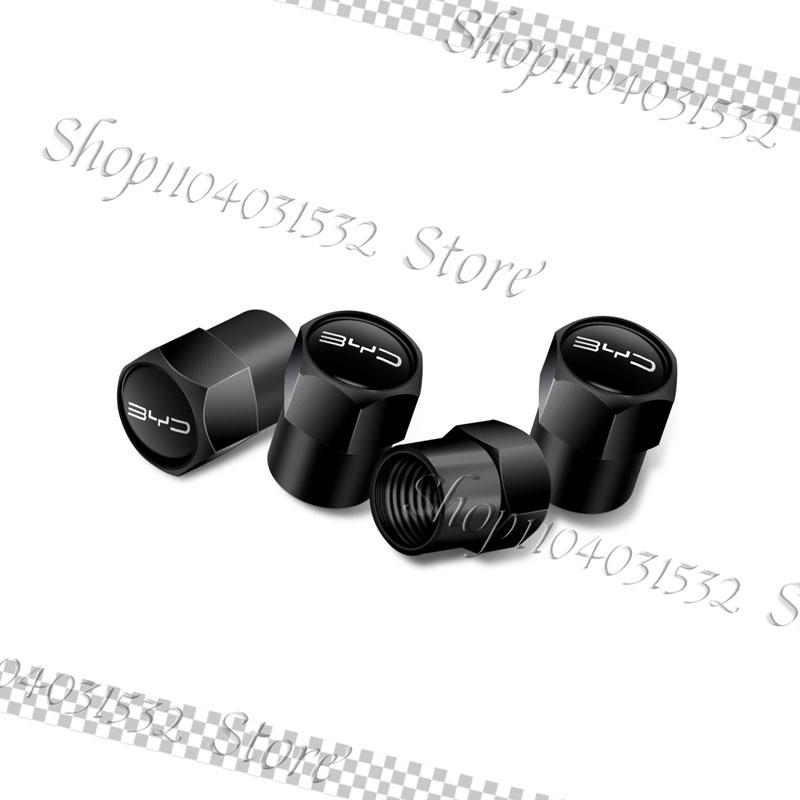 

4Pcs Metal Car Styling Emblem Car Valve Caps Wheel Tires Air Tyre Stem Protective Cover For BYD Logo E5 E6 G3 G5 T3 F6 S6 Atto 3