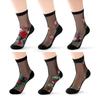 5 Pairs of Women's Summer Thin Fashion New Flower Tube Crystal Stockings