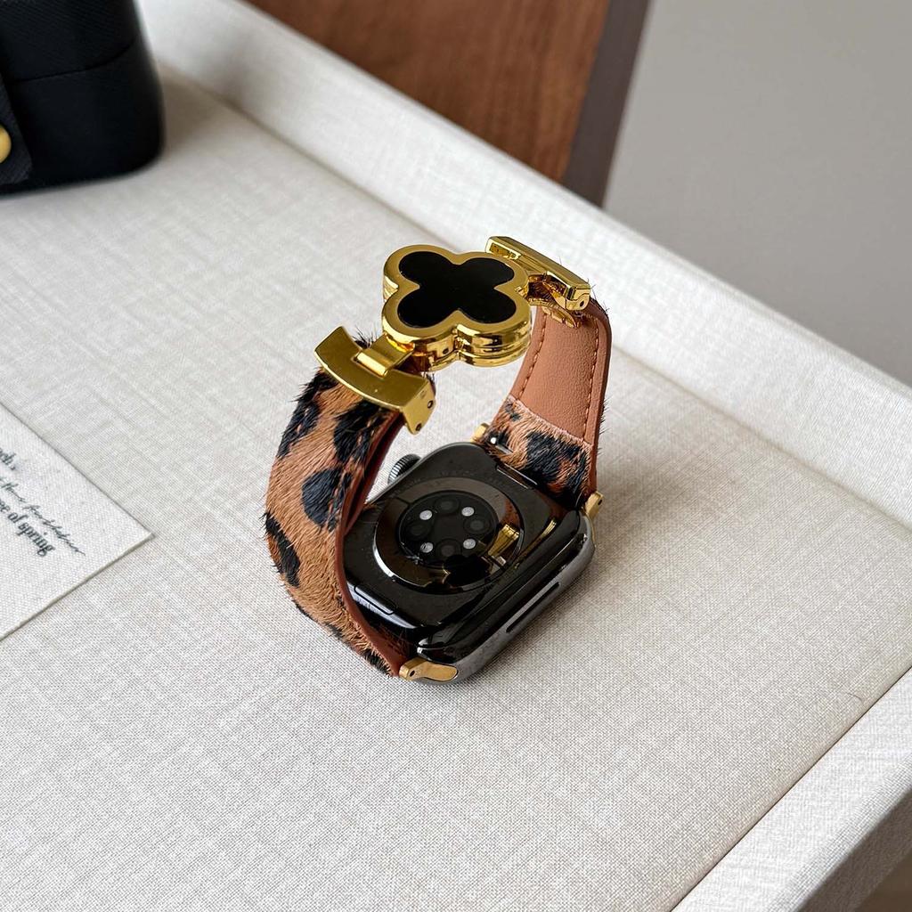 Leopardenleder Magnetisches Armband für Apple Watch Serie 11 46/42mm Ultrta 49mm 45mm 44mm 41mm 40mm 38mm Damenarmband für IWatch Volle Serie S9 S8