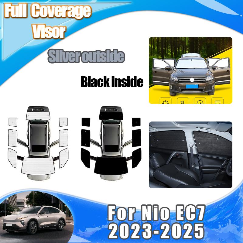 For Nio EC7 5-door Coupe SUV 2024 2025 Anti-UV Full Coverage Sun Shade Windshield Visor Sunshade Car Auto Tools Accessories