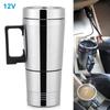 Car Heating Cup 12/24V Water Heater Kettle Electric Coffee Tea Boiling Heated Mug Water Travel Kettle For Car