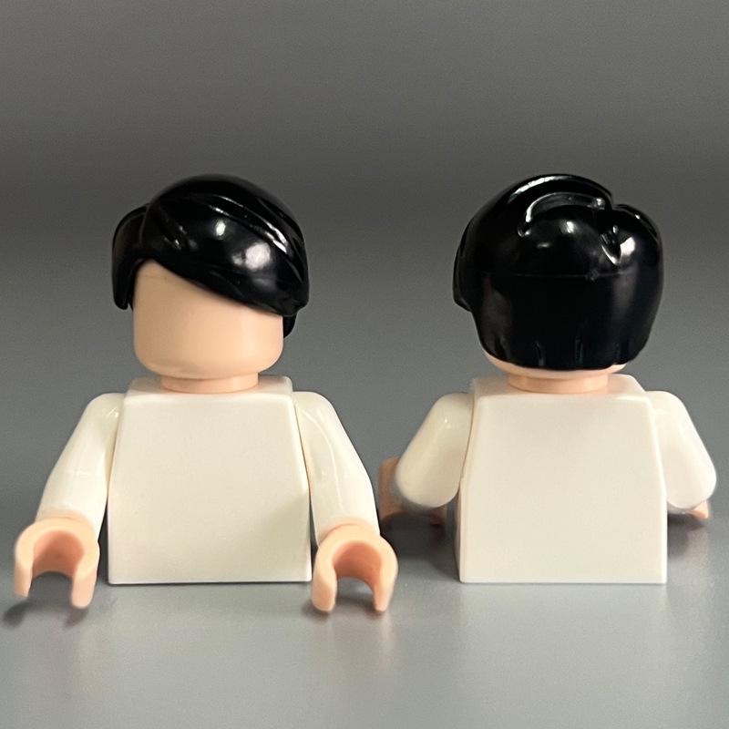 Compatible Lego Boy's Small Particle Hair Building Blocks MOC Parts DIY Assembly Toy Accessories