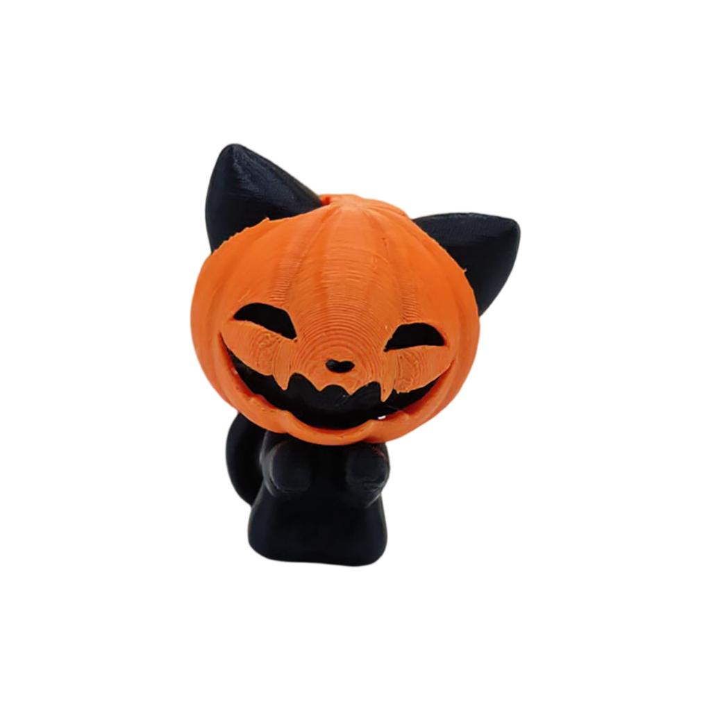 Halloween Pumpkin Cat 3D Printing Party Toy Decoration Supplies Ornaments Festive Atmosphere Layout Props Pumpkin