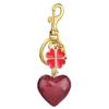 Love Heart Four Leaf Clover Keychain With Glitter Resin Metal For Fashion Bags And Gifts