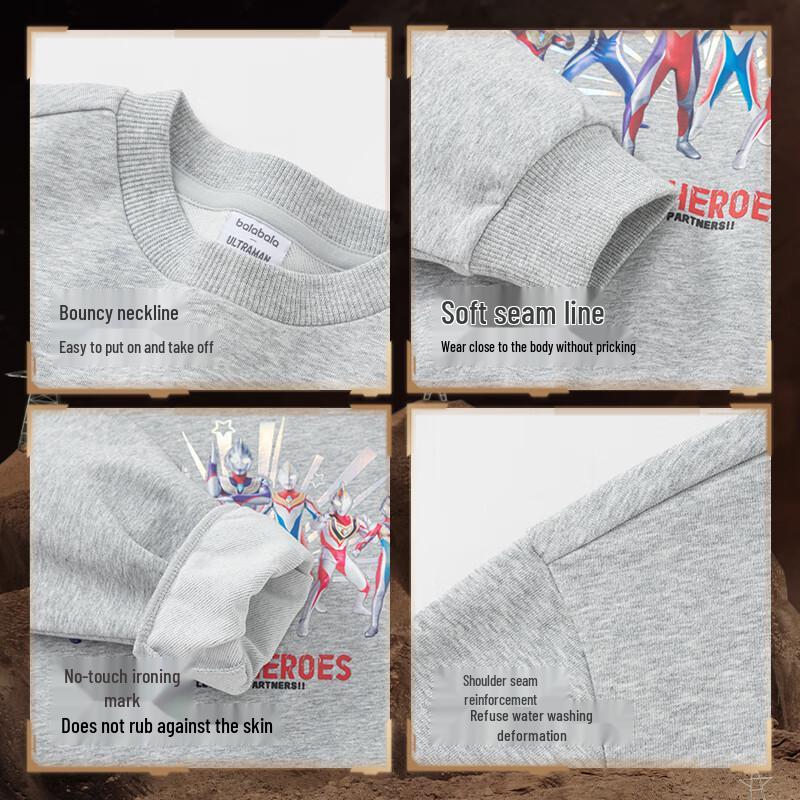 Balabala Boys Ultraman Long-Sleeve Sweatshirt 100