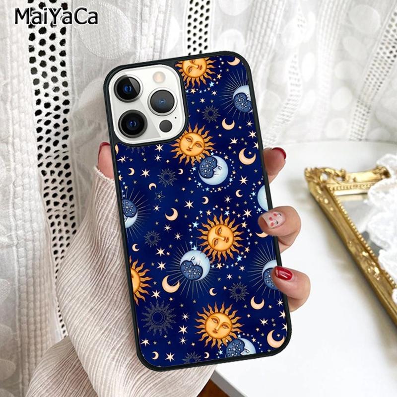 Sun Moons Star Astrological Celestial Phone Case Cover For iPhone 17 Air 16 16e 15 plus 11 12 13 14 pro max coque