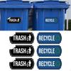 6 Pieces Trash and Recycle Stickers Decal Portable Self Paste Sorting Stickers, Recycling Bin Labels
