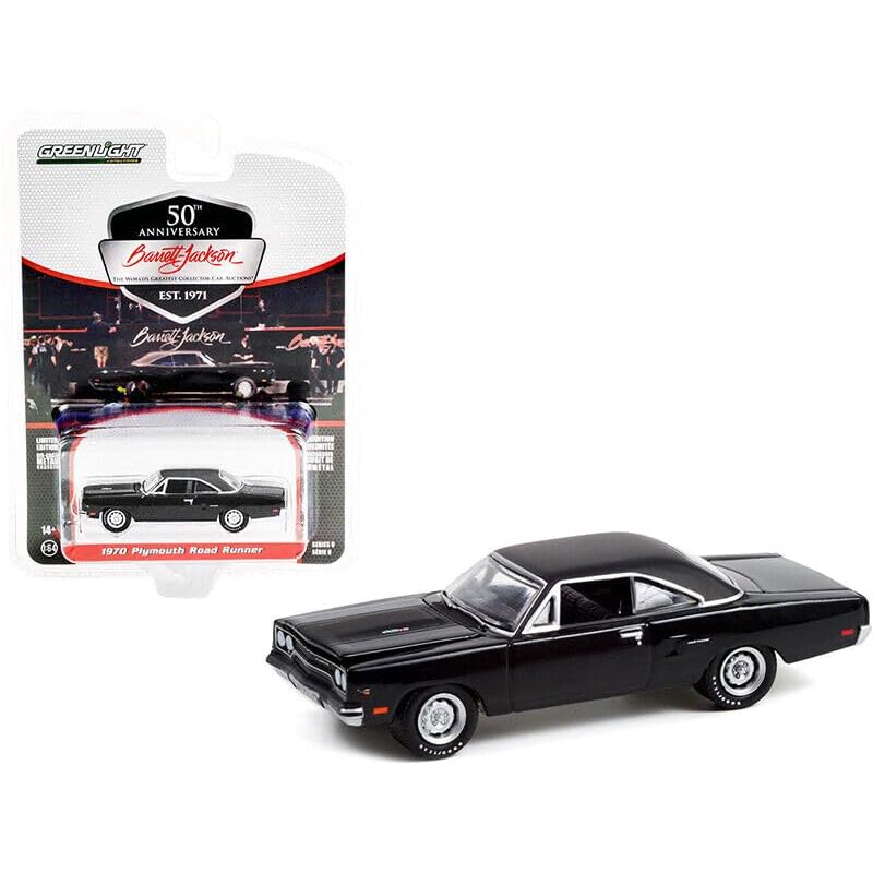 

green light 1/64 plymouth road runner 1970 black Greenlight Plymouth Road Runner mini car [product]
