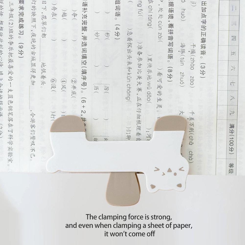 Cat Shape Plastic Book Clip Portable Reading Page Holder Bookmark for Book Lovers College Students Stationery Supplies
