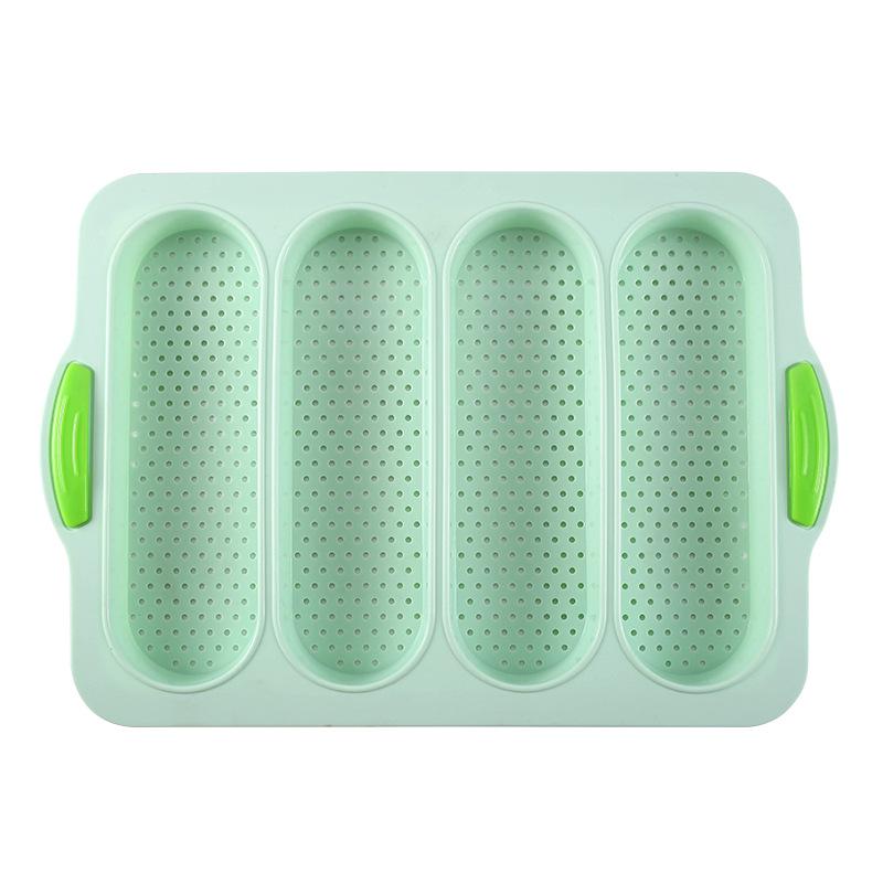 4-Cavity Non-Stick Silicone Baguette Cake and Bread Mold