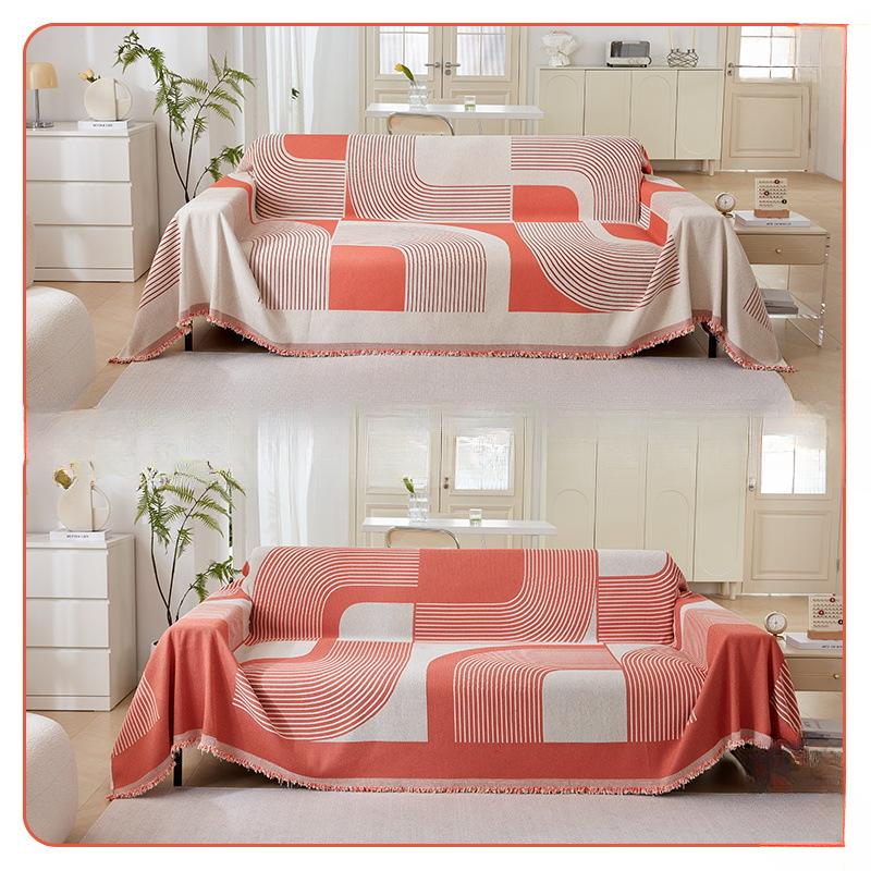 Pokrowiec na sofę Ręcznik Ins Style Nordic Sofa Koc Pokrowiec na sofę Ręcznik All-Inclusive Fresh Sofa Cover Four Seasons Uniwersalna poduszka na sofę