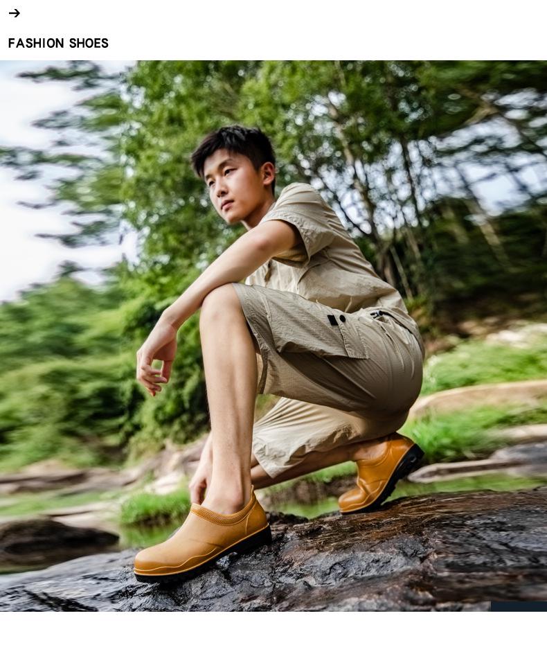 Men's Steel Toe Waterproof Construction Boots - Anti-Smash, Anti-Nail, Non-Slip, Wear-Resistant.