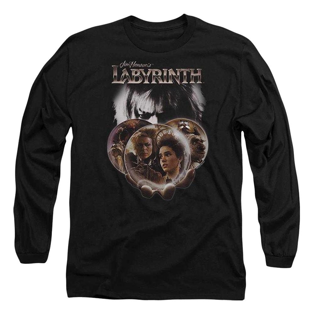 Labyrinth Unisex Adult Globe Long-Sleeved T-Shirt