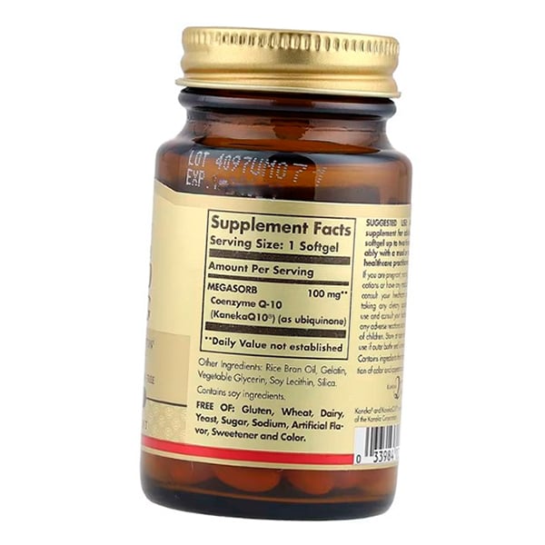 Coenzyme Q10, Megasorb CoQ-10 100, Solgar 30gelcaps (70313019)
