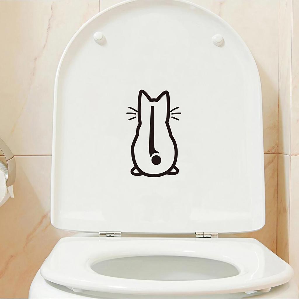 Funny Moving Tail Cat Car Sticker Window Wiper Decals Rear Windshield Sticker Reflective Car Animal Sticker Notebook Decoration