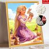 Disney Rapunzel pearl painting handmade diy pearl art painting simple living room hanging painting decoration