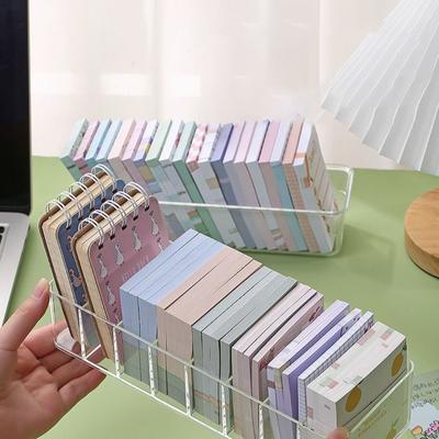 Tragbare Schreibwaren-Aufbewahrungsbox Transparente Sortierbox für Haftnotizen Kopfhörer