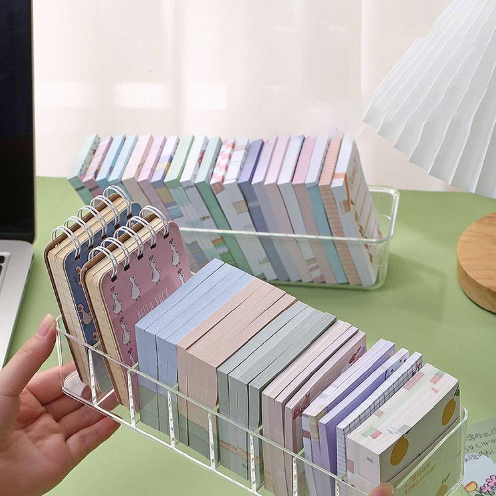Transparent Stationery Finishing Box Plastic Sticky Note Sorting Box Charging Line