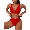 Sexy High-Waist Bikini Swimsuit 2025 New Independent Station Cross-Border Swimwear Separate Station Hot Sale Sensual Bikini Set