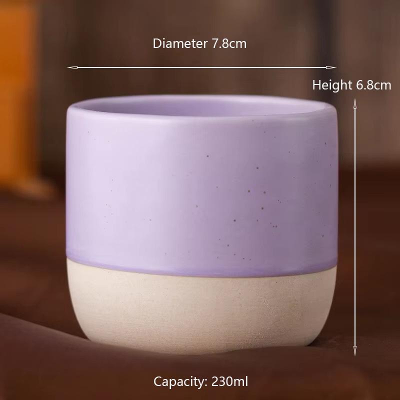 100/180/230ml Ceramic Cup Vintage Coarse Pottery Coffee Cup Japanese-style Cafes Drinkware for Espresso Cappuccino Kung Fu Tea