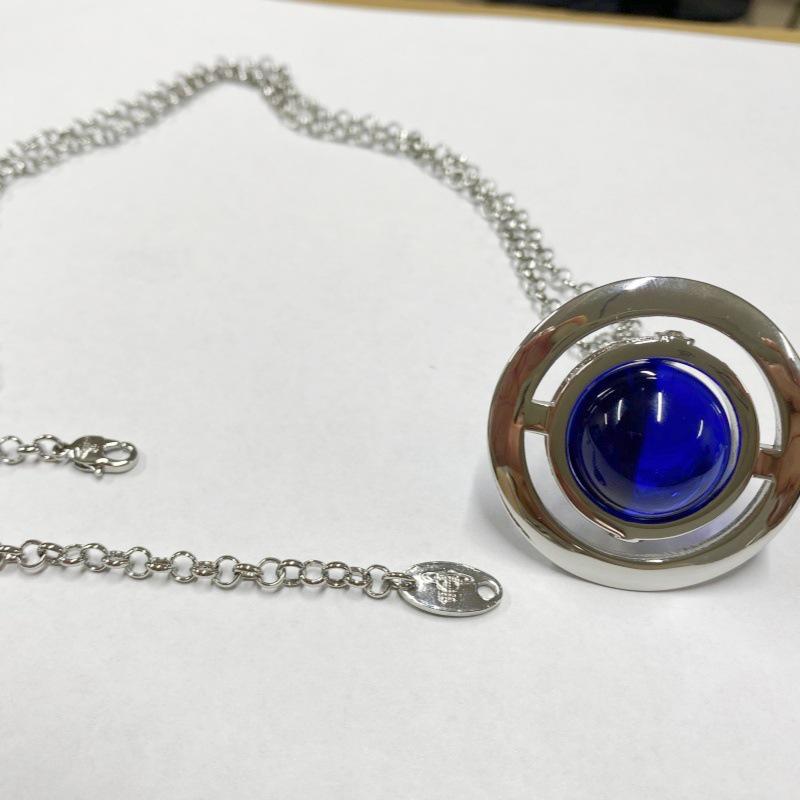 Grote Sprankelende Zirconia Driedimensionale Bol Hanger Ketting