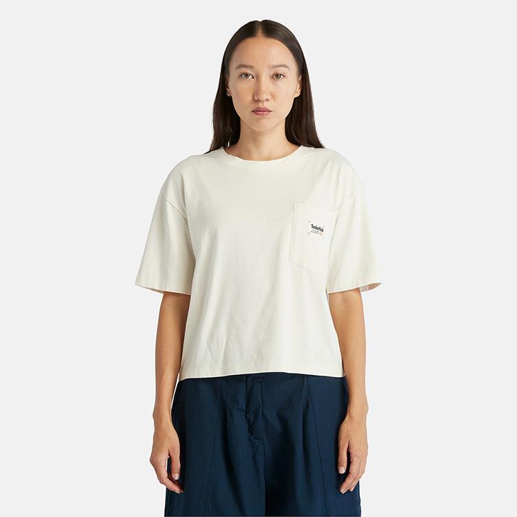 Timberland Casual Breathable Short Loose Sleeve T-Shirt Women Tops A6AGD-CR3