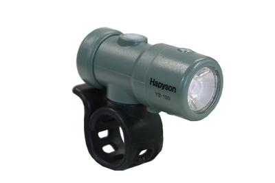 Hapyson Fahrrad-Scheinwerfer USB-wiederaufladbar Intelligente Lampe für Lenker Khaki YB-100-MG